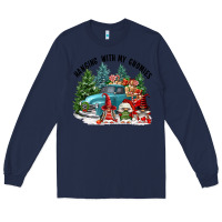 Navy hanging with my gnomies Long Sleeve Tee - FaDigitalArtStudio