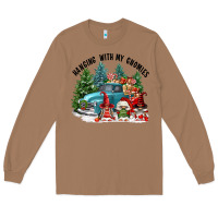 Toasted Coconut hanging with my gnomies Long Sleeve Tee - FaDigitalArtStudio
