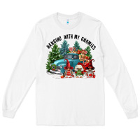 White hanging with my gnomies Long Sleeve Tee - FaDigitalArtStudio