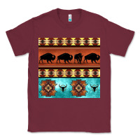 Burgundy native american aztec seamless pattern 2 Classic Tee - BundleAndBundleShop