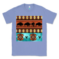 Colony Blue native american aztec seamless pattern 2 Classic Tee - BundleAndBundleShop