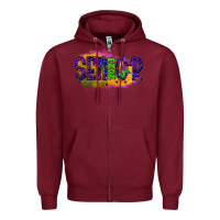 Burgundy senior 2023 halloween Zipper Hoodie - JahusDesignShop
