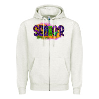 Oatmeal Heather senior 2023 halloween Zipper Hoodie - JahusDesignShop