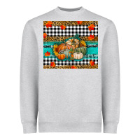 Heather Grey Fall Pumpkins Heavyweight Sweatshirt - RanaPortraitStore