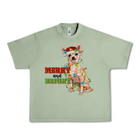 Oil Green merry and bright chihuahua Urban Heavy Tee - RanaPortraitStore