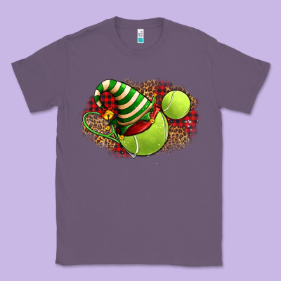 Tennis Christmas With Racket And Hat Classic Tee Designed By Fadigitalartstudio