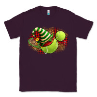 Plum Tennis Christmas With Racket And Hat Classic Tee - FaDigitalArtStudio