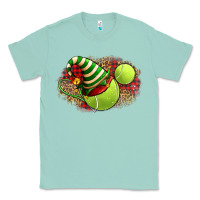 Seafoam Tennis Christmas With Racket And Hat Classic Tee - FaDigitalArtStudio