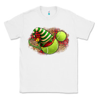White Tennis Christmas With Racket And Hat Classic Tee - FaDigitalArtStudio