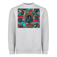 Heather Grey Thanksgiving Turkey Heavyweight Sweatshirt - RanaPortraitStore