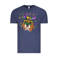 Vintage Denim mardi gras  mask beagle Vintage Tee - RanaPortraitStore