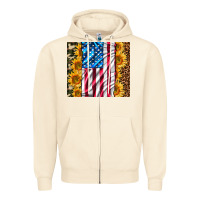 Sandshell american realistic flag Zipper Hoodie - AdoDesignShop