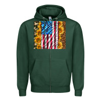 Sports Green american realistic flag Zipper Hoodie - AdoDesignShop