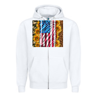 White american realistic flag Zipper Hoodie - AdoDesignShop