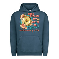 Pigment Midnight Navy just because my path is different Urban Hoodie - Artiststas