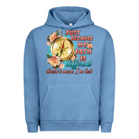 Pigment Pebble Blue just because my path is different Urban Hoodie - Artiststas