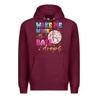 Burgundy wake me when the ball drops Premium Hoodie - MaliasSmallBusiness
