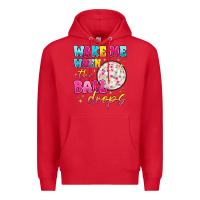 Red wake me when the ball drops Premium Hoodie - MaliasSmallBusiness
