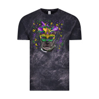 Cloud Black mardi gras  mask pitbull Vintage Tee - RanaPortraitStore
