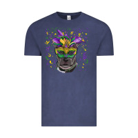 Vintage Denim mardi gras  mask pitbull Vintage Tee - RanaPortraitStore