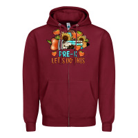 Burgundy pre k let's do this Zipper Hoodie - JahusDesignShop