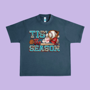 Tis' The Season Baseball Urban Heavy Tee Designed By Zillion Design Studio