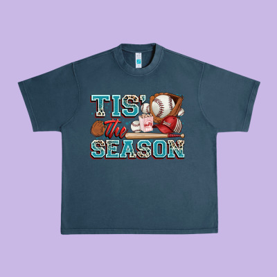 Tis' The Season Baseball Urban Heavy Tee Designed By Zillion Design Studio
