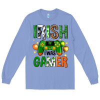 Colony Blue irish i was gamer st. patricks day Long Sleeve Tee - Neo Western