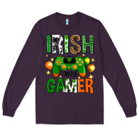 Plum irish i was gamer st. patricks day Long Sleeve Tee - Neo Western
