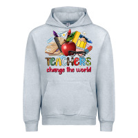 Heather Grey teachers change the world Urban Hoodie - Artiststas