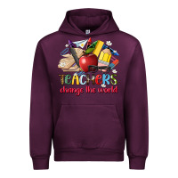 Mauve Wine teachers change the world Urban Hoodie - Artiststas