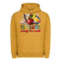 Pigment Peanut Butter teachers change the world Urban Hoodie - Artiststas