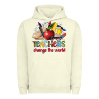 Pigment Pistachio teachers change the world Urban Hoodie - Artiststas