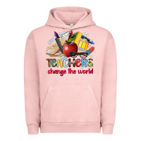 Pigment Salmon teachers change the world Urban Hoodie - Artiststas