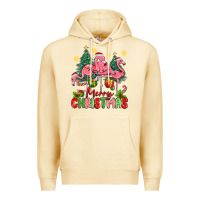Pina Colada merry christmas flamingos Premium Hoodie - MaliasSmallBusiness