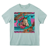 Arona floral horse Heavy Core Tee - LillyAllenDesigns