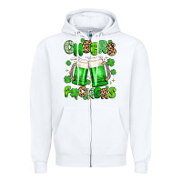 White cheers fuckers Zipper Hoodie - Artiststas