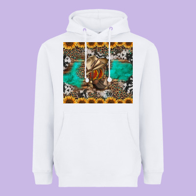 Western Boots And Sunflowers Tumbler Heavyweight Hoodie Designed By Jasminsmagicworld