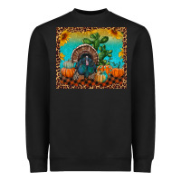 Black Western Fall Thanksgiving Turkey Heavyweight Sweatshirt - RanaPortraitStore