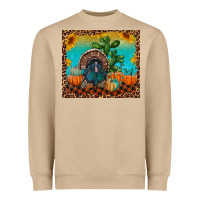 Mushroom Western Fall Thanksgiving Turkey Heavyweight Sweatshirt - RanaPortraitStore