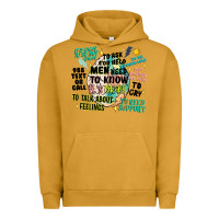Pigment Peanut Butter mens mental health matters Urban Hoodie - Artiststas