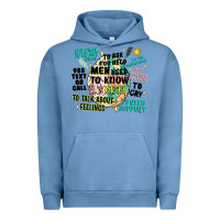 Pigment Pebble Blue mens mental health matters Urban Hoodie - Artiststas