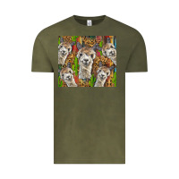 Vintage Olive alpaca Vintage Tee - BarkalooDesign