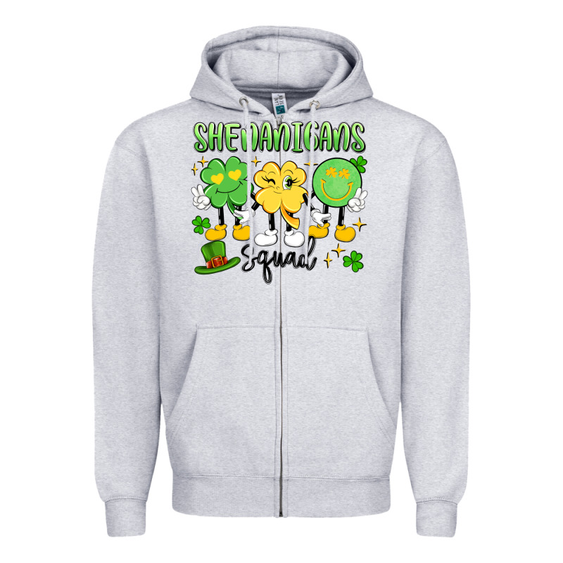 Shenanigans Squad Zipper Hoodie by Artiststas | Teevron