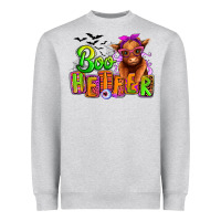 Heather Grey Boo Heifer baby Cow Heavyweight Sweatshirt - RanaPortraitStore