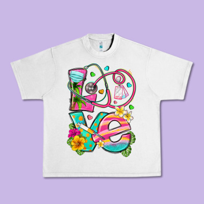 Love Summer Nurse Urban Heavy Tee Designed By Texasbilliewilder