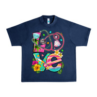 Navy love summer nurse Urban Heavy Tee - texasbilliewilder