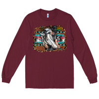 Burgundy cowgirl Long Sleeve Tee - SublimationCraftShop