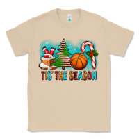 Mushroom Tis The Season Christmas With Basketball And Candy Cane Classic Tee - FaDigitalArtStudio