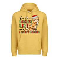 Antique Gold on the naughty list and i regret nothing Premium Hoodie - MaliasSmallBusiness